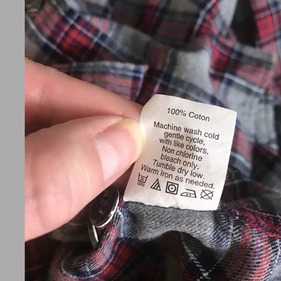 J.CREW Boy Shirt Gray Tartan Plaid Blouse Top Red - Picture 9 of 10